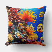 カラフル海水中生物 クッション (正面)