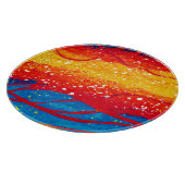 カラフル海波のパターン買今 カッティングボード (角)