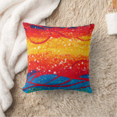 カラフル海波のパターン買今 クッション (ブランケット)