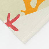 カラフル海海獣の子供の名前 フリースブランケット (角)