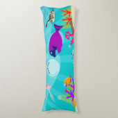 カラフル海海獣の子供の名前 ボディピロー (正面縦)