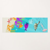 カラフル海海獣の子供の名前 ヨガマット (正面(横))