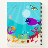 カラフル海海獣キッズ名Sketchbook ノートブック (裏面)