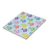 カラフル海魚の模様 タイル (側面)