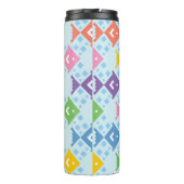 カラフル海魚の模様 タンブラー (裏面)