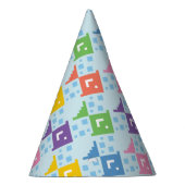 カラフル海魚の模様 パーティーハット (右)