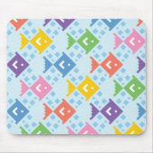 カラフル海魚の模様 マウスパッド (正面)