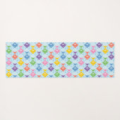 カラフル海魚の模様 ヨガマット (裏面(横))