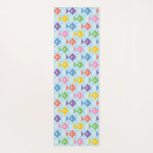 カラフル海魚の模様 ヨガマット (裏面)