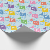 カラフル海魚の模様 ラッピングペーパー (角)