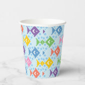 カラフル海魚の模様 紙コップ (右)