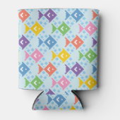 カラフル海魚の模様 缶クーラー (正面)