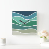 カラフル海 スクエア壁時計 (ホーム)