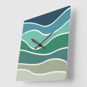 カラフル海 スクエア壁時計 (傾斜)