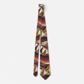 カラフル液波幾何学的抽象芸術パターン3 ネクタイ (裏面)