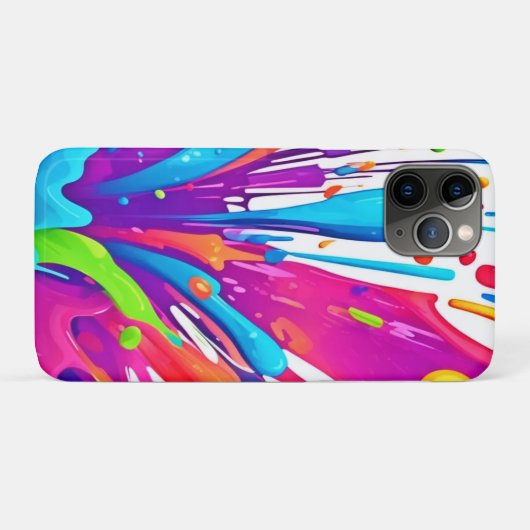 カラフル液絵を描散 Case-Mate iPhoneケース (裏面(横))