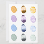 カラフル淡い色のイースター卵 シーズンカード (正面)