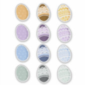 カラフル淡い色のイースター卵 シール (正面)