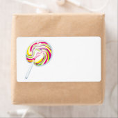 カラフル渦巻形の棒つきキャンデー ラベル (インサイチュ)