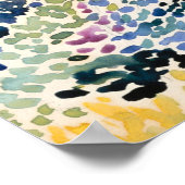 カラフル港の横絵を描景 ポスター (角)