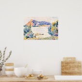 カラフル港の横絵を描景 ポスター (キッチン)