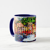 カラフル湖の家 マグカップ (正面左)