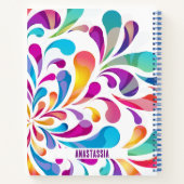 カラフル滴型 |モチベーション引用文 ノートブック (裏面)