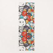 カラフル漫画の怪物 ヨガマット (正面)