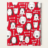 カラフル漫画の犬と学生プランナー プランナー手帳 (裏面)