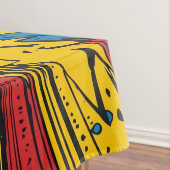 カラフル漫画アポップ・アートのートスターバスト爆発 テーブルクロス (インサイチュ)