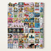 カラフル漫画キャラクターパターン名(年) プランナー手帳 (裏面)