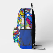 カラフル漫画バブル プリントバックパック (右)