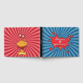 カラフル漫画ブックアポップ・アートのートズ結婚ゲストブック ゲストブック (全面)