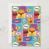 カラフル漫画ブックアポップ・アートのート子供の誕生日パーティー 招待状 (裏面)