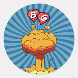 カラフル漫画ブックアポップ・アートのート結婚式の引き出物 ラウンドシール