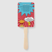 カラフル漫画ブックアポップ・アートのート結婚式 プログラム ハンドファン (裏面)