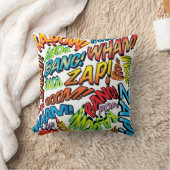 カラフル漫画ブックタイポグラフィモダントレンディークール クッション (ブランケット)