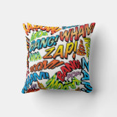 カラフル漫画ブックタイポグラフィモダントレンディークール クッション (裏面)