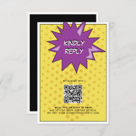 カラフル漫画ポップ・アートのブックア結婚ート エンクロージャーカード