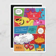 カラフル漫画ポップ・アートのブックア結婚ート