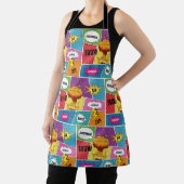 カラフル漫画本パーソナライズされた名アポップ・アートのート エプロン (インサイチュ)