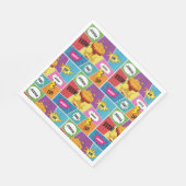 カラフル漫画本パーソナライズされた名アポップ・アートのート スタンダードランチョンナプキン (角)