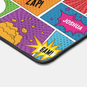 カラフル漫画本パーソナライズされた名アポップ・アートのート デスクマット (コーナー)