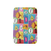 カラフル漫画本パーソナライズされた名アポップ・アートのート バスマット (正面縦)