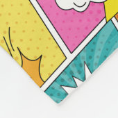 カラフル漫画本パーソナライズされた名アポップ・アートのート フリースブランケット (角)