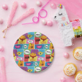 カラフル漫画本パーソナライズされた名アポップ・アートのート ペーパープレート (パーティー)