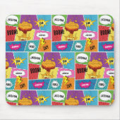 カラフル漫画本パーソナライズされた名アポップ・アートのート マウスパッド (正面)