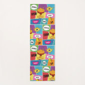 カラフル漫画本パーソナライズされた名アポップ・アートのート ヨガマット (正面)