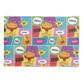 カラフル漫画本パーソナライズされた名アポップ・アートのート 枕カバー (裏面-左)