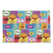 カラフル漫画本パーソナライズされた名アポップ・アートのート 枕カバー (裏面-右)